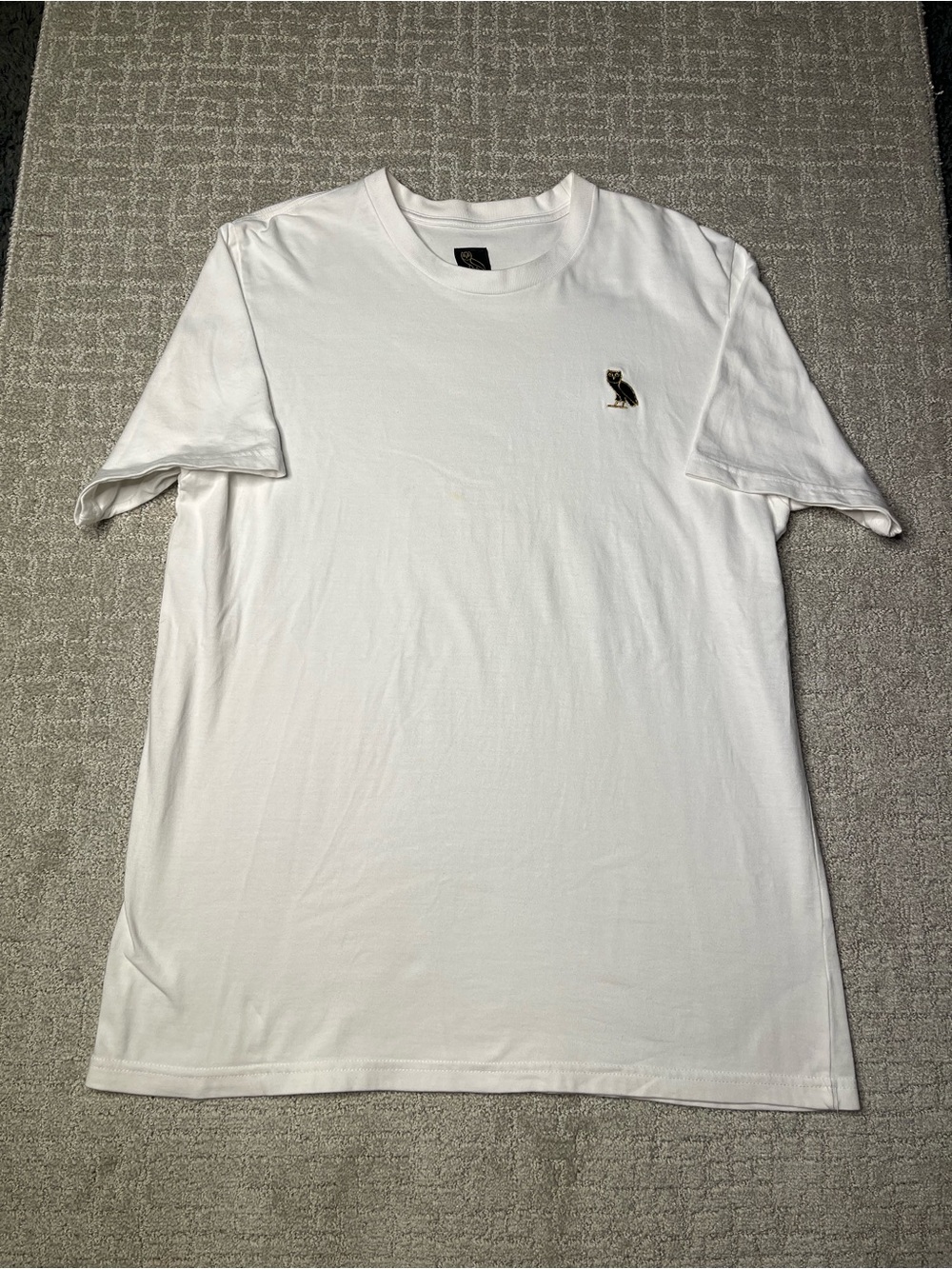 Drake October's Very Own OVO Owl Essentials Logo White Cotton T Shirt Mens XL